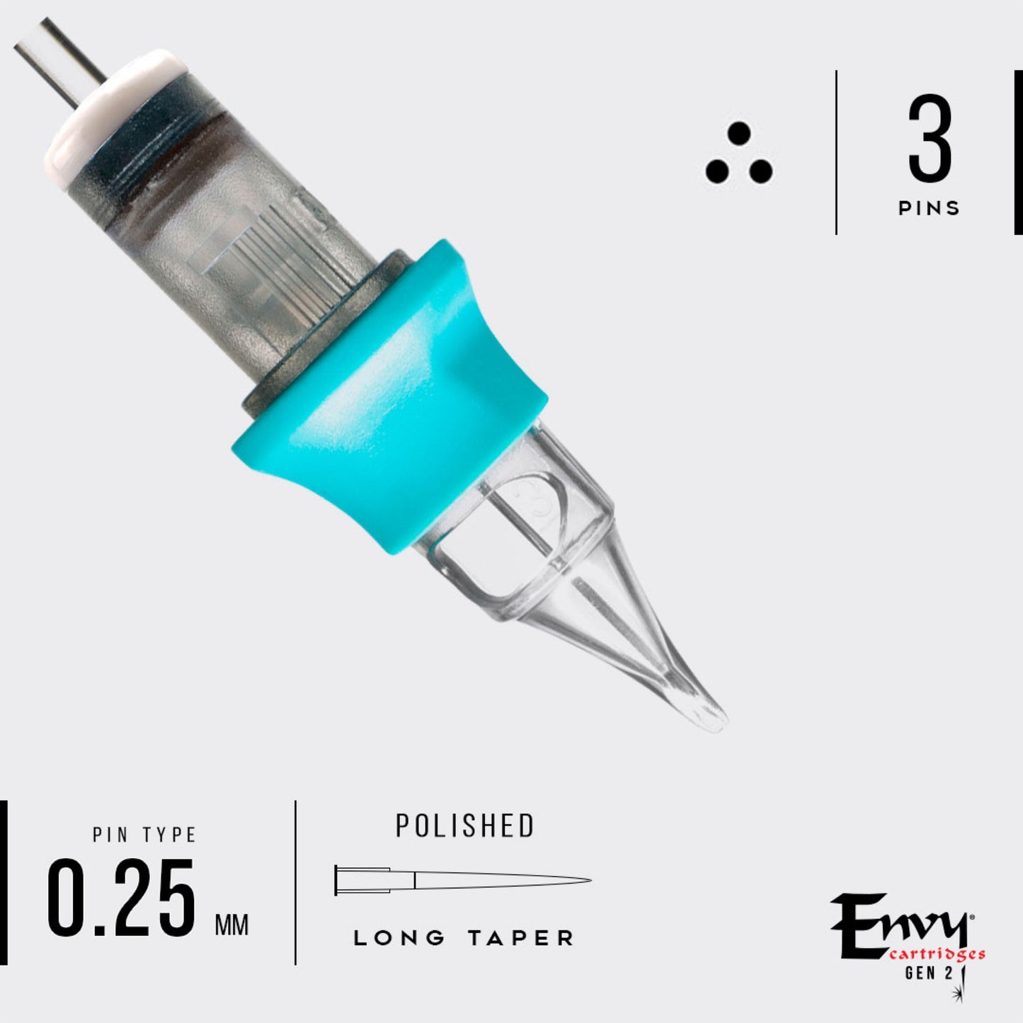 Envy Gen2 3 Bugpin Round Liner Cartridges