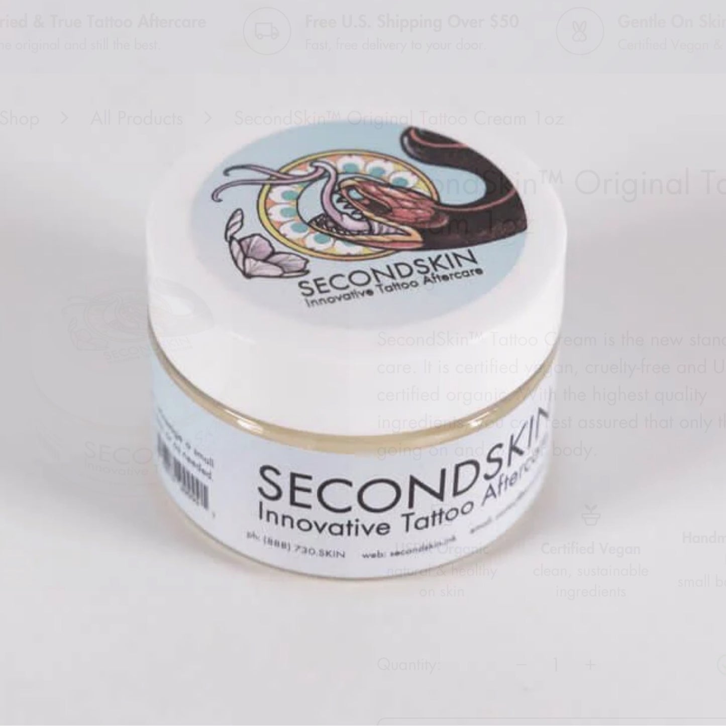 Second Skin Original Tattoo Cream